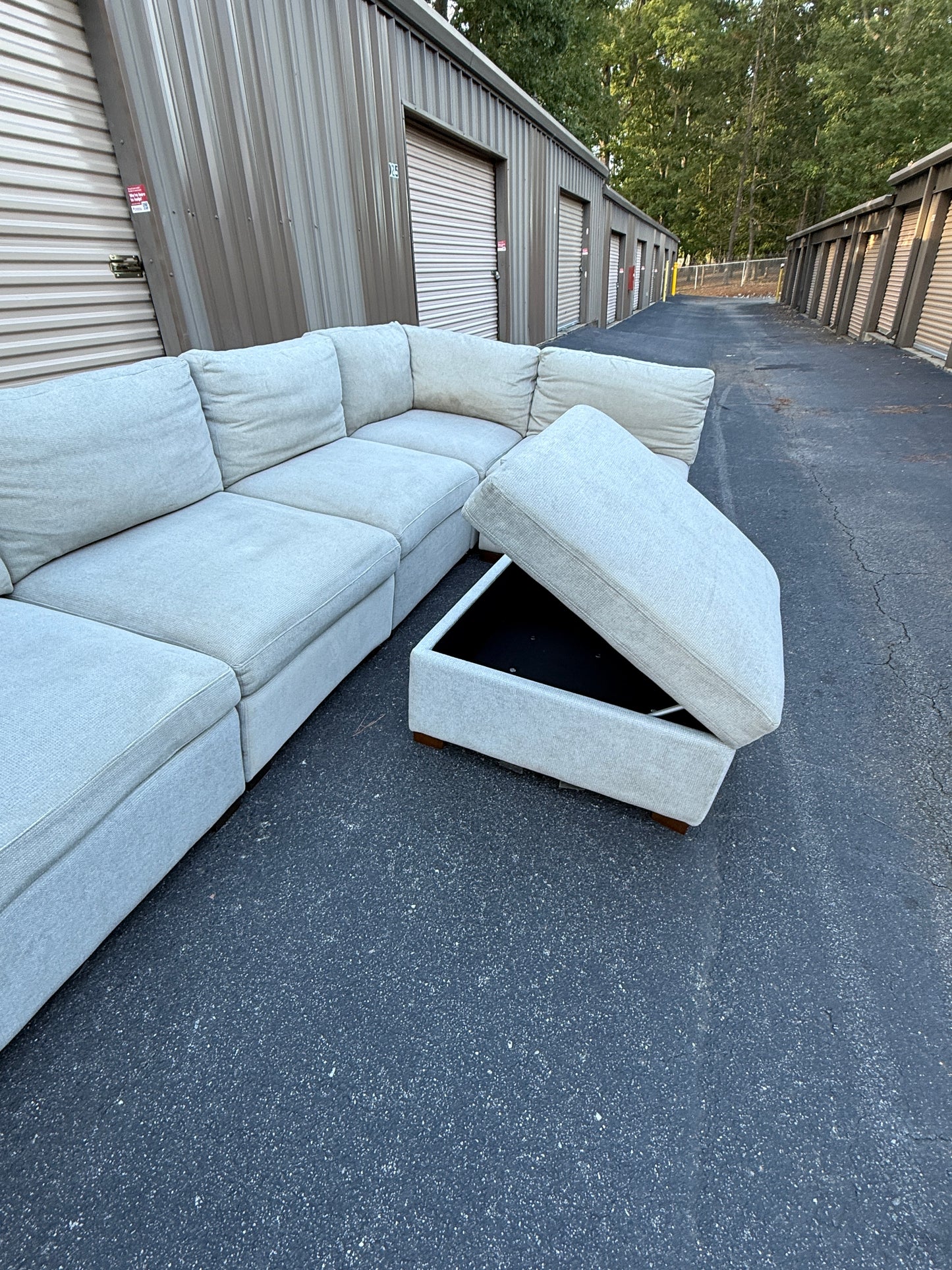 Like-New Thomasville Gray Modular Sectional Couch w/ Adjustable Recliners - Delivery Available!