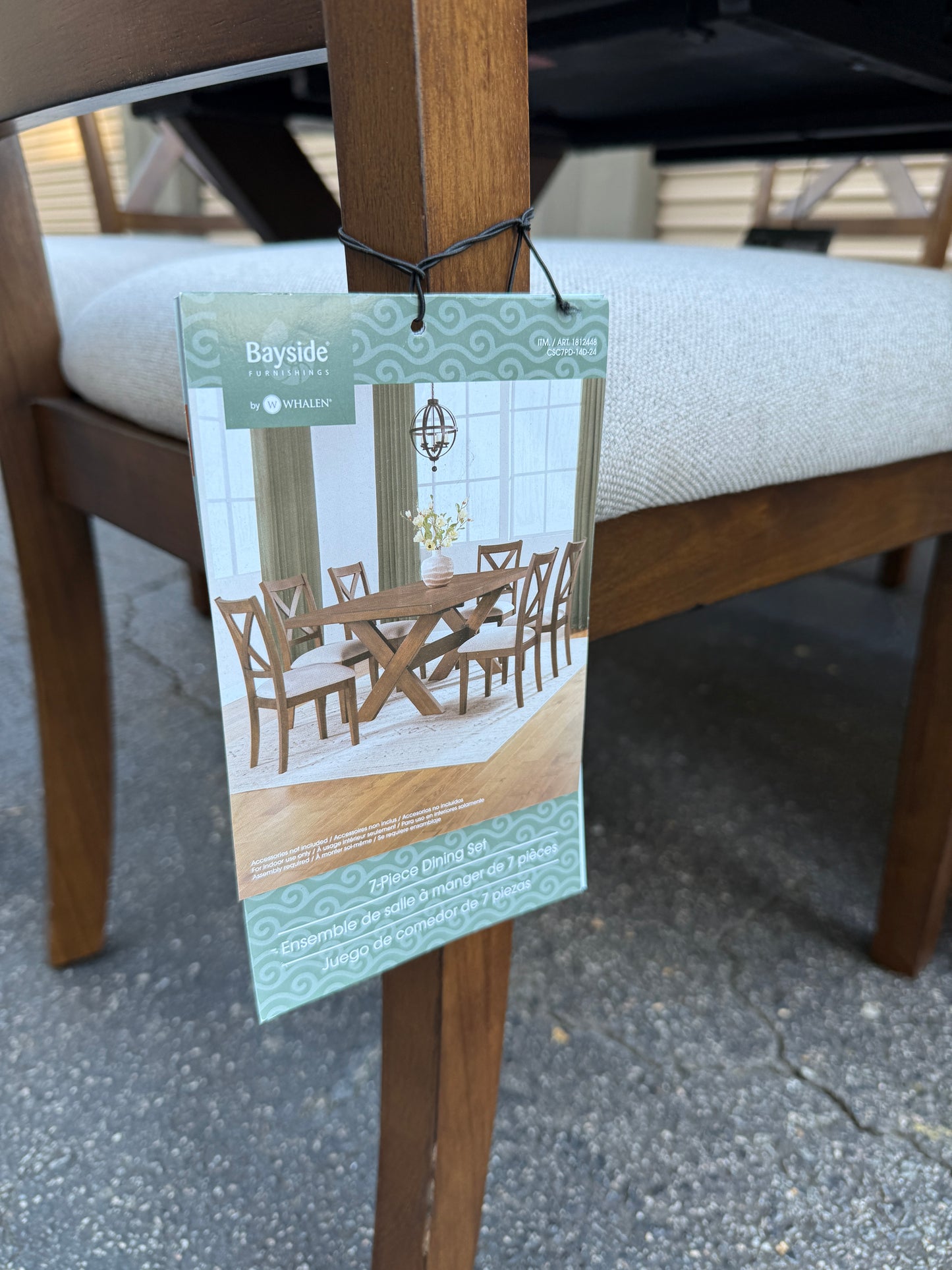 New with Tags 🏷️ Bayside Furniture Adjustable 7 PC Dining Room Table Set - Delivery Available!