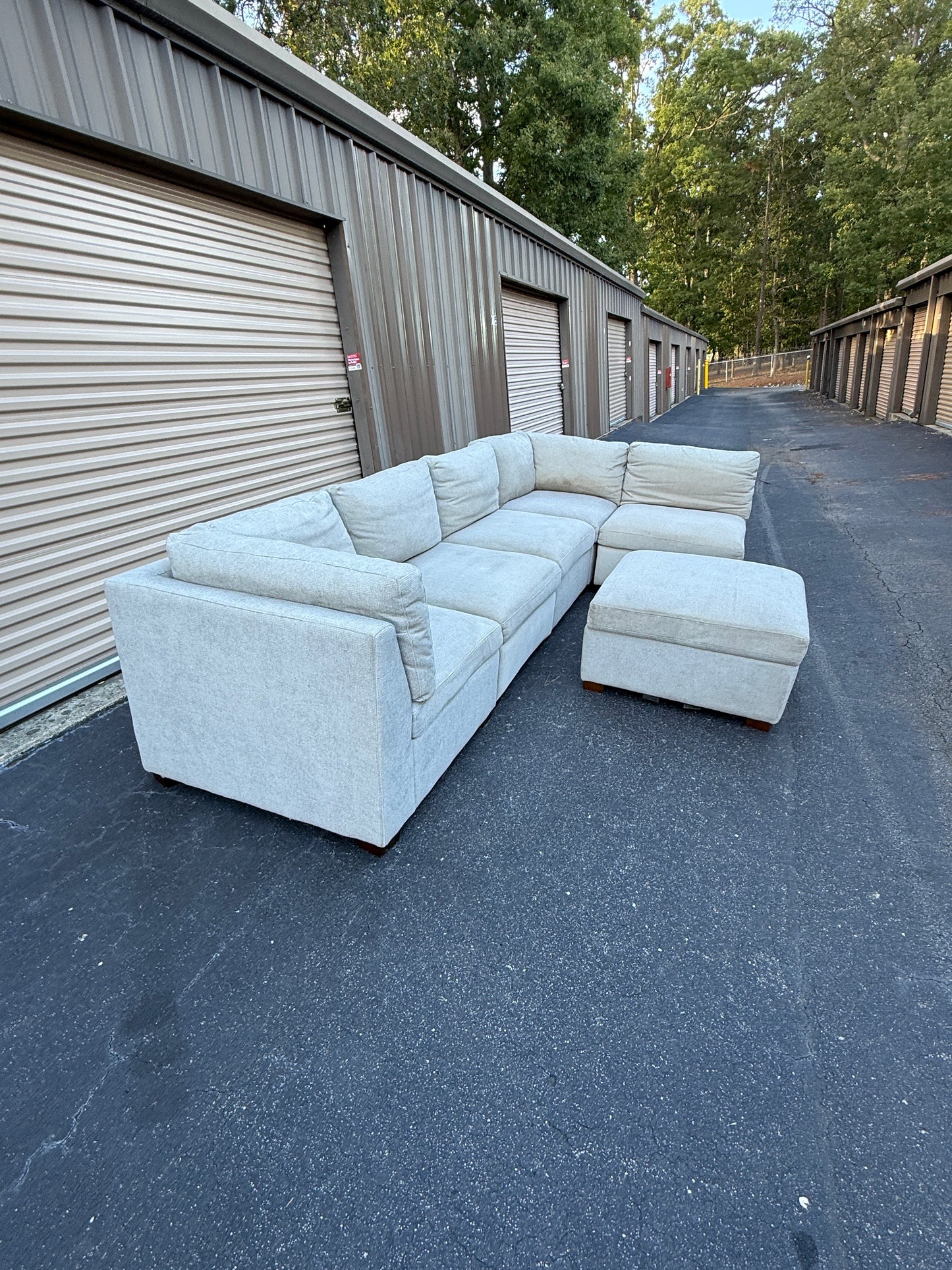 Like-New Thomasville Gray Modular Sectional Couch w/ Adjustable Recliners - Delivery Available!