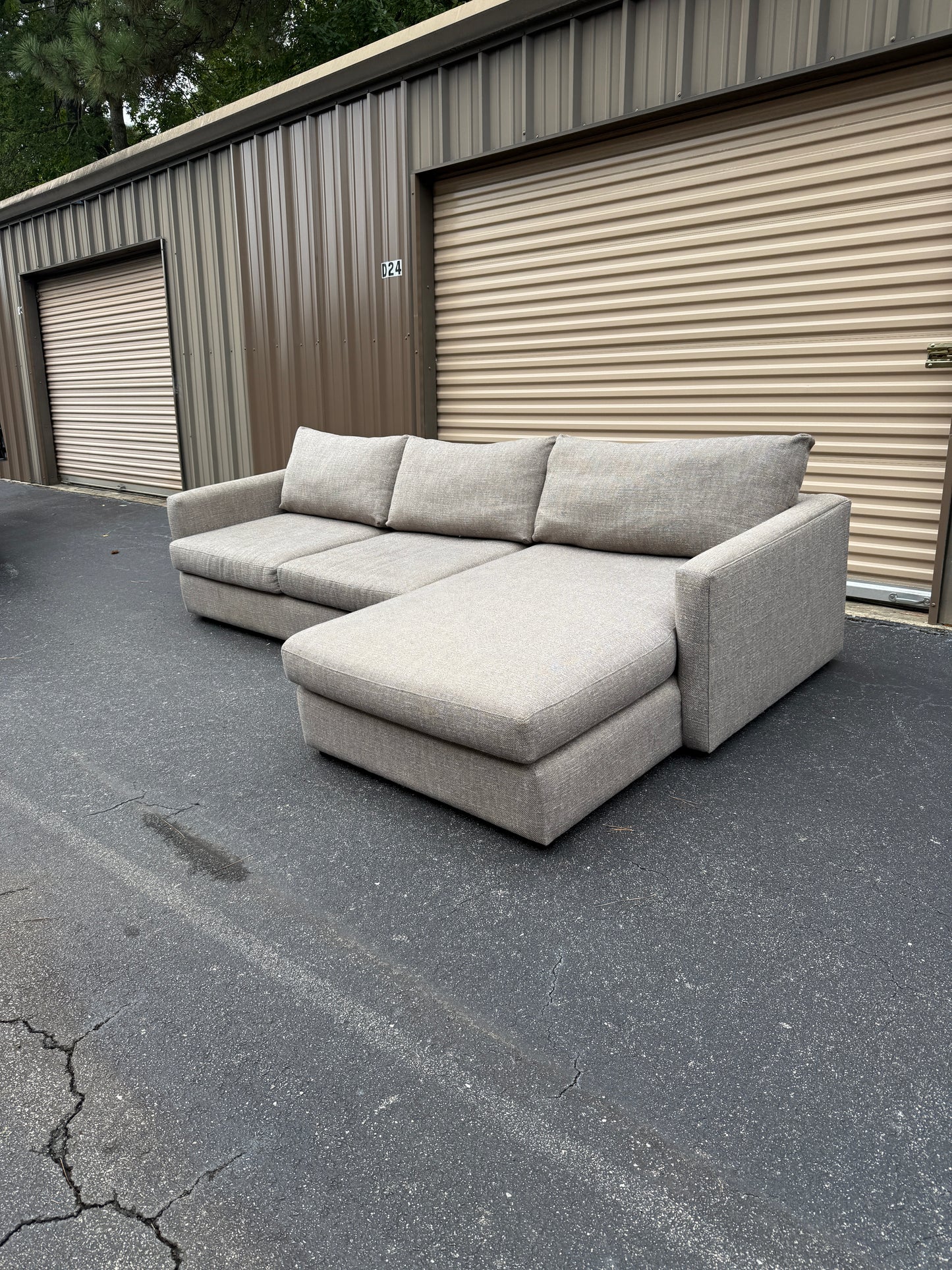 Gray Basset Sectional Couch - Delivery Available!