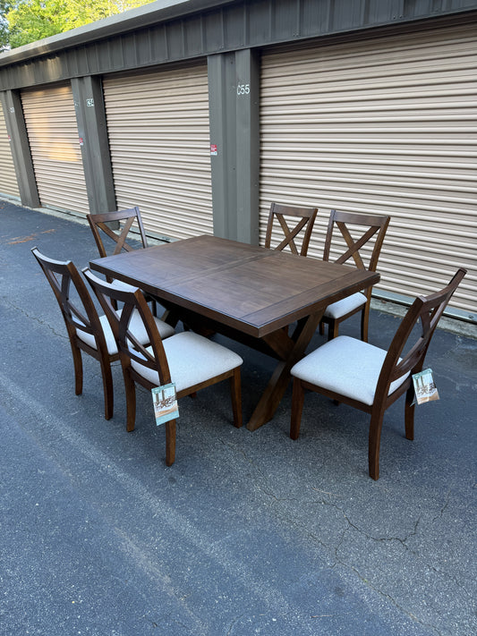 New with Tags 🏷️ Bayside Furniture Adjustable 7 PC Dining Room Table Set - Delivery Available!