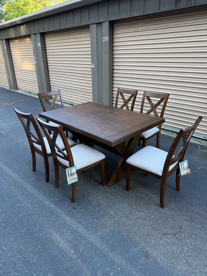 New with Tags 🏷️ Bayside Furniture Adjustable 7 PC Dining Room Table Set - Delivery Available!