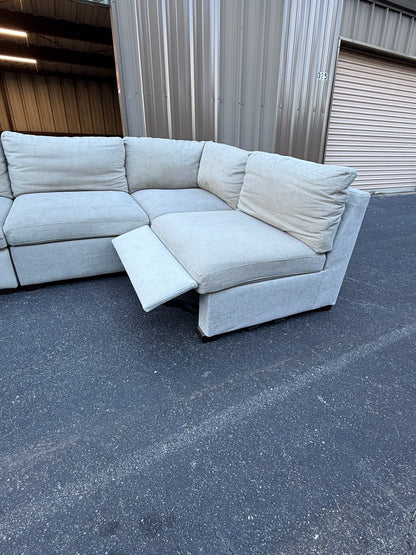 Like-New Thomasville Gray Modular Sectional Couch w/ Adjustable Recliners - Delivery Available!