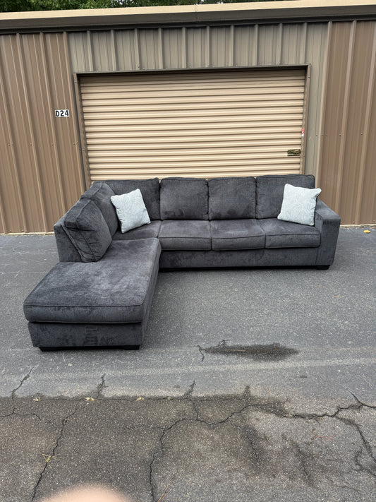 Brand New Navy/Gray Ashley Homestores Sectional Couch - Delivery Available!