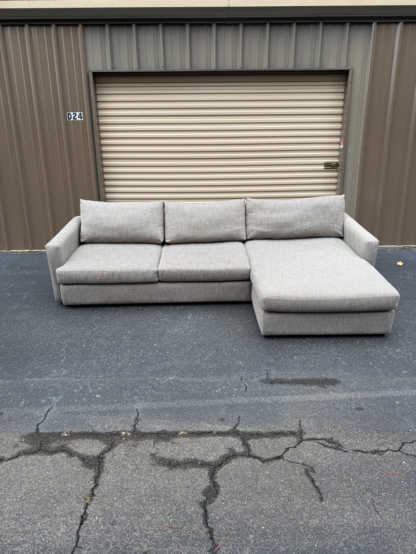 Gray Basset Sectional Couch - Delivery Available!