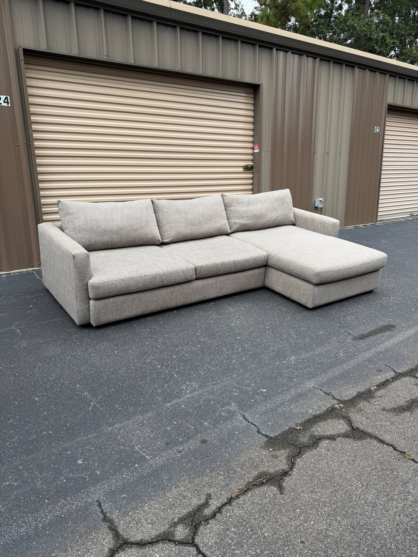 Gray Basset Sectional Couch - Delivery Available!