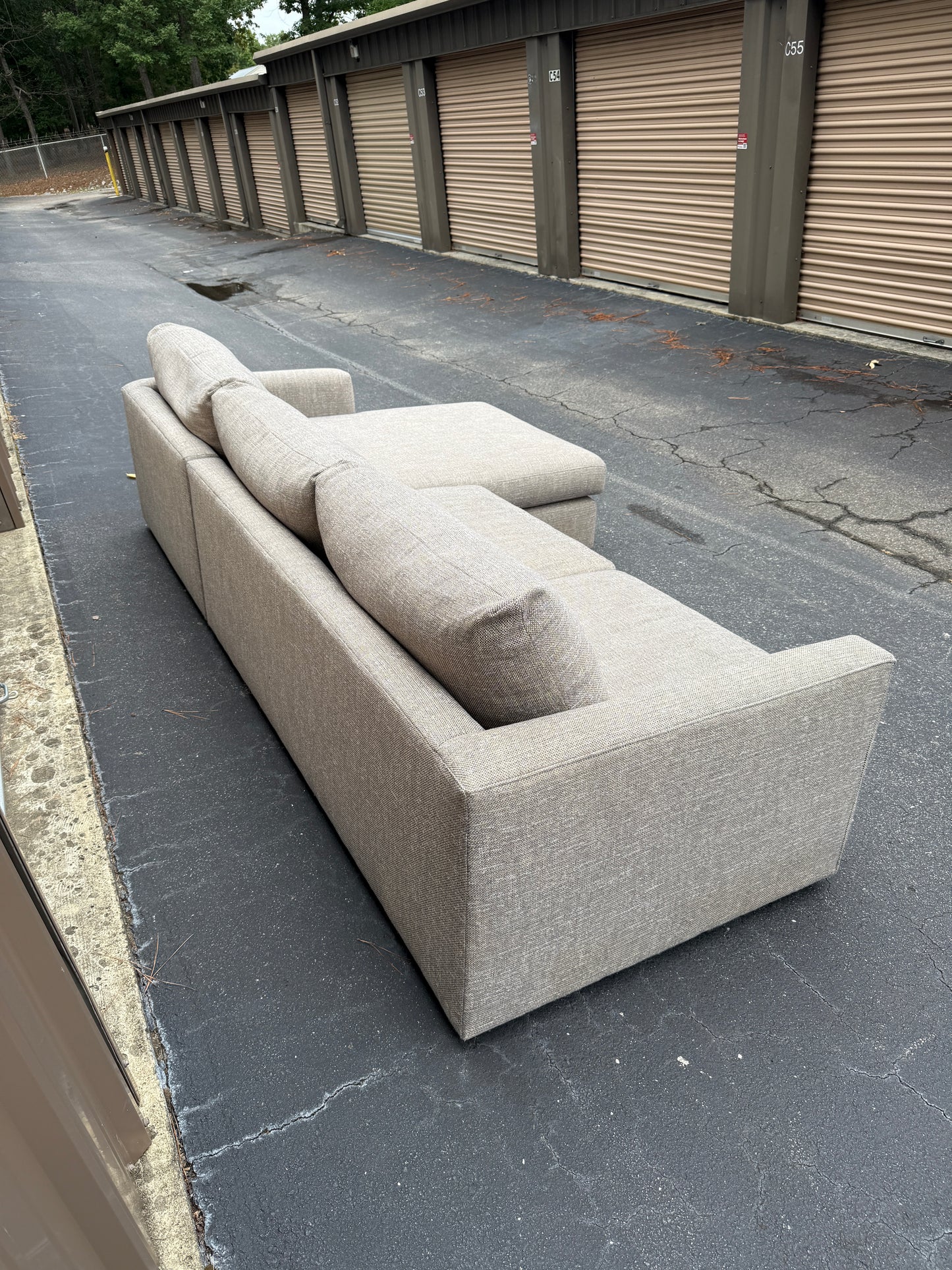 Gray Basset Sectional Couch - Delivery Available!